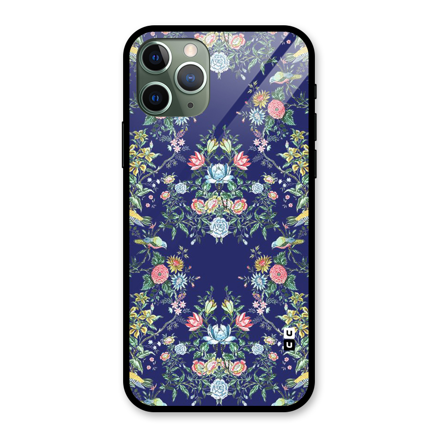 Little Flowers Pattern Glass Back Case for iPhone 11 Pro