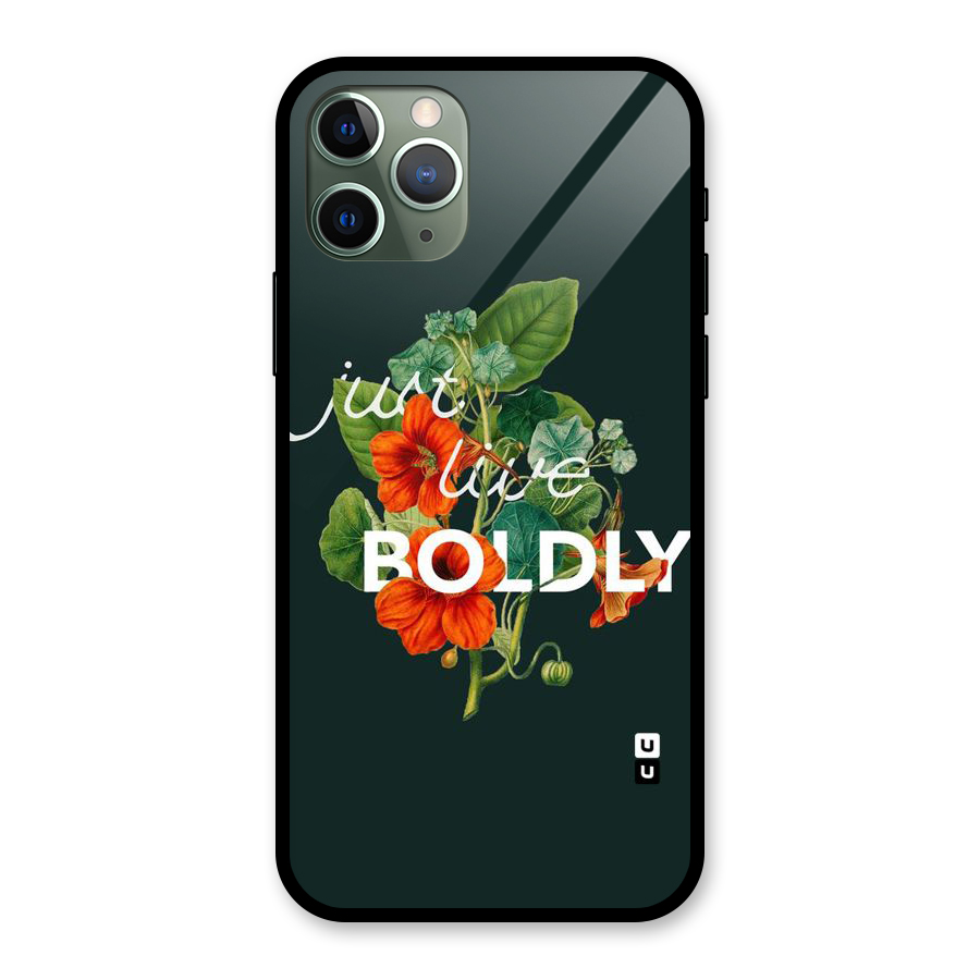 Live Boldly Glass Back Case for iPhone 11 Pro
