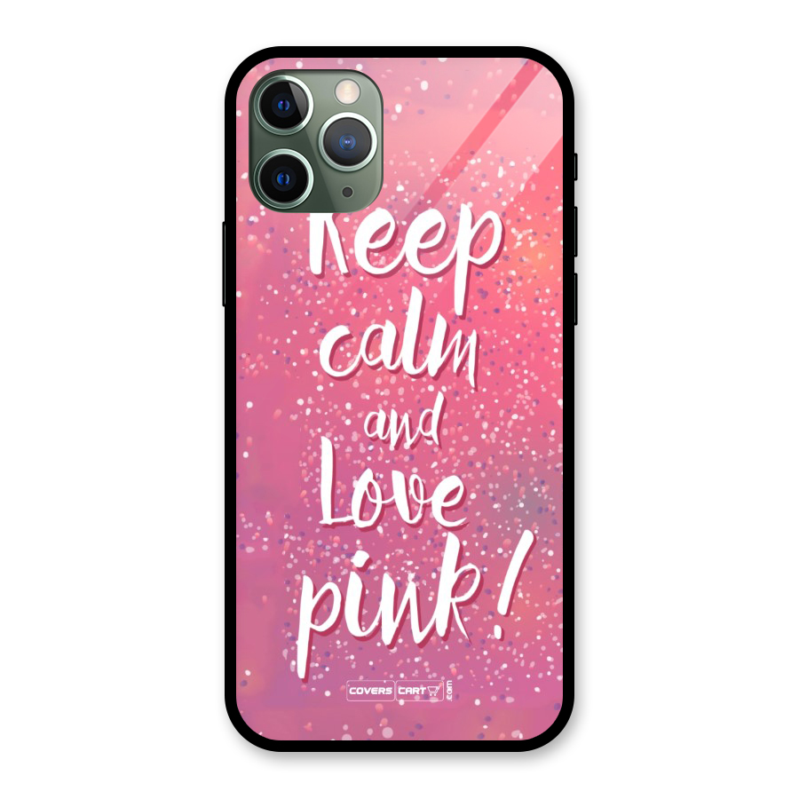 Love Pink Glass Back Case for iPhone 11 Pro