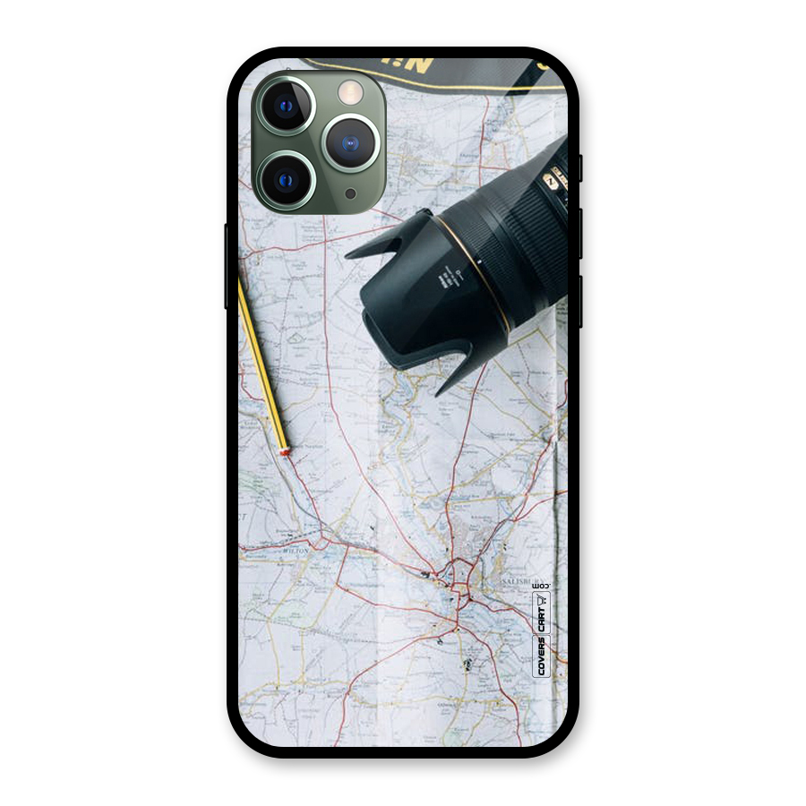 Map And Camera Glass Back Case for iPhone 11 Pro