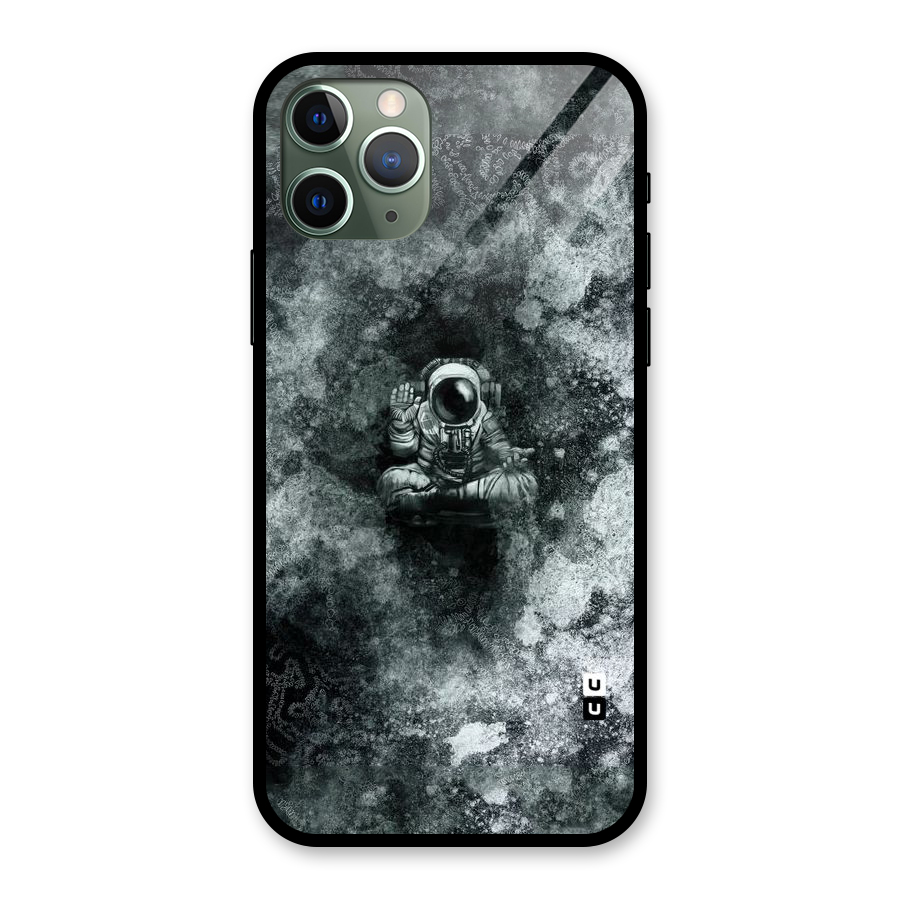 Meditating Spaceman Glass Back Case for iPhone 11 Pro