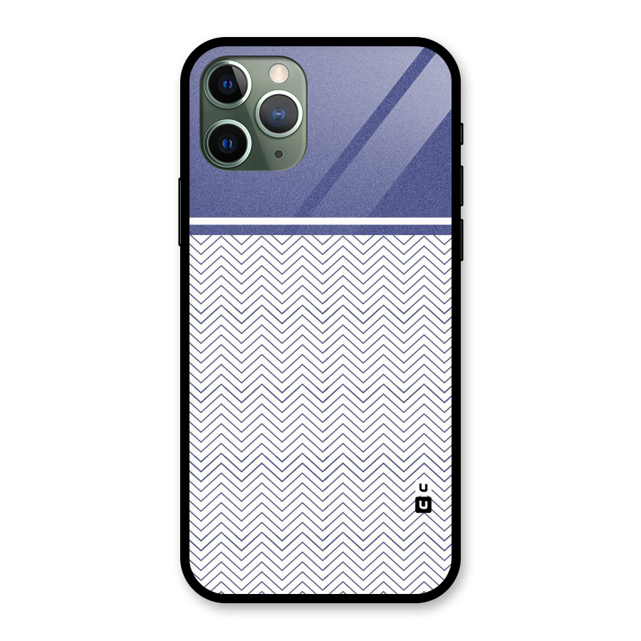 Melange Striped Pattern Glass Back Case for iPhone 11 Pro