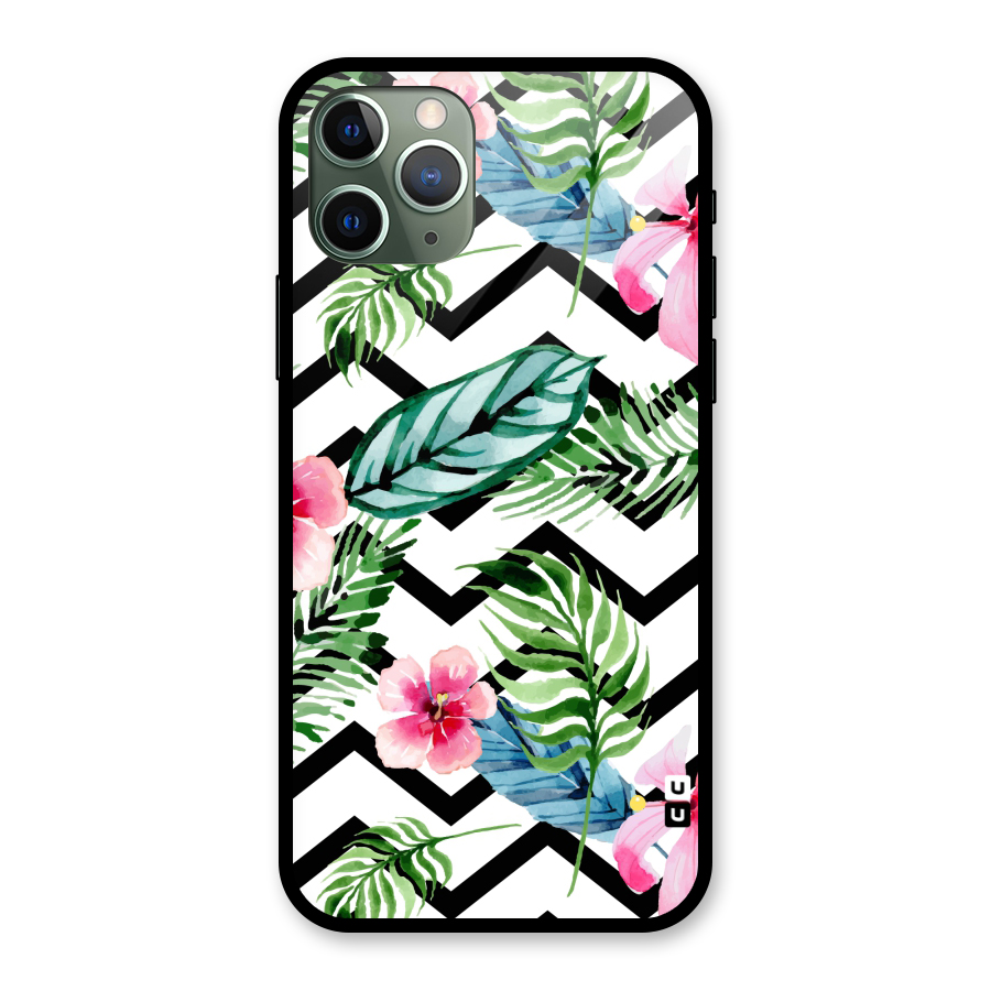 Modern Flowers Glass Back Case for iPhone 11 Pro