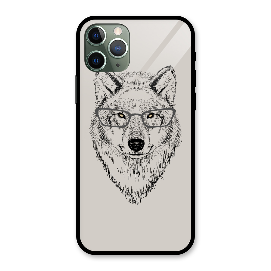 Nerdy Wolf Glass Back Case for iPhone 11 Pro