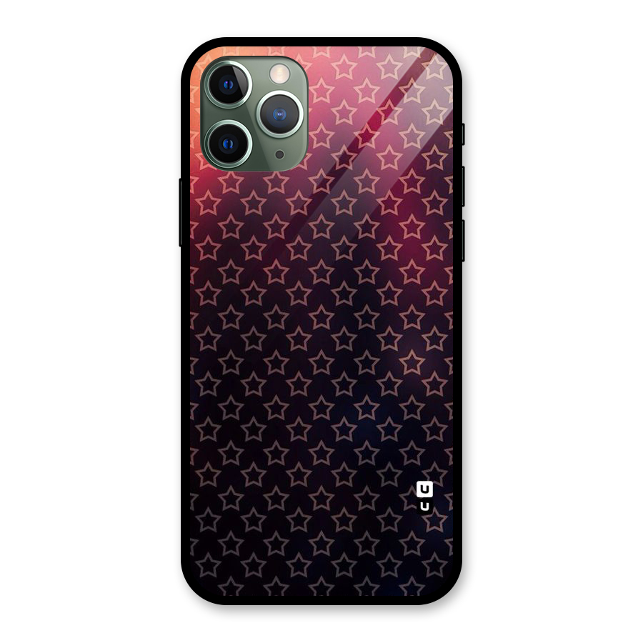 Ombre Stars Glass Back Case for iPhone 11 Pro