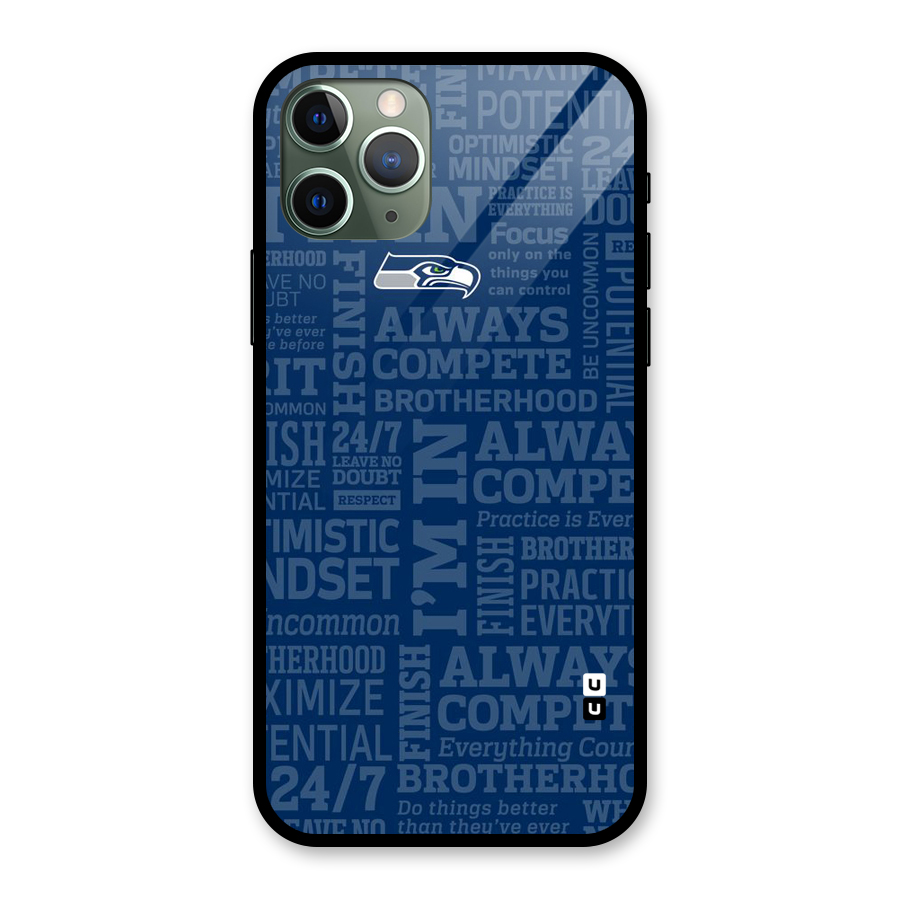 Optimistic Blue Glass Back Case for iPhone 11 Pro