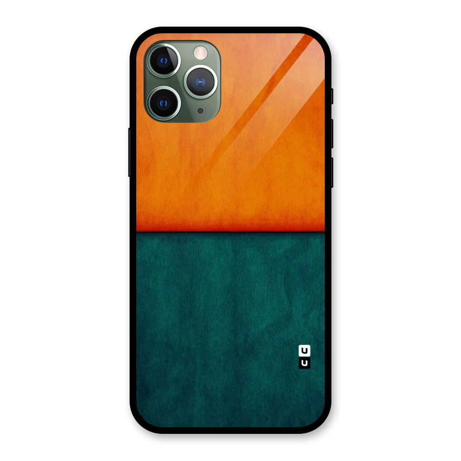 Orange Green Shade Glass Back Case for iPhone 11 Pro