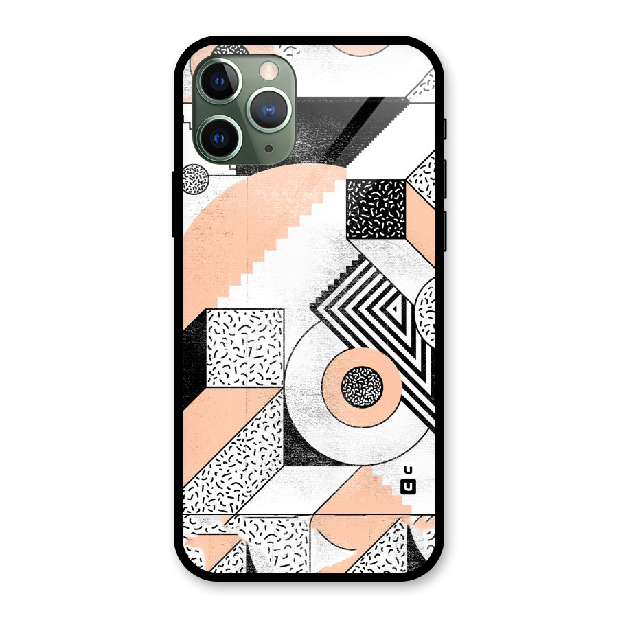Orange Zig Zag Glass Back Case for iPhone 11 Pro