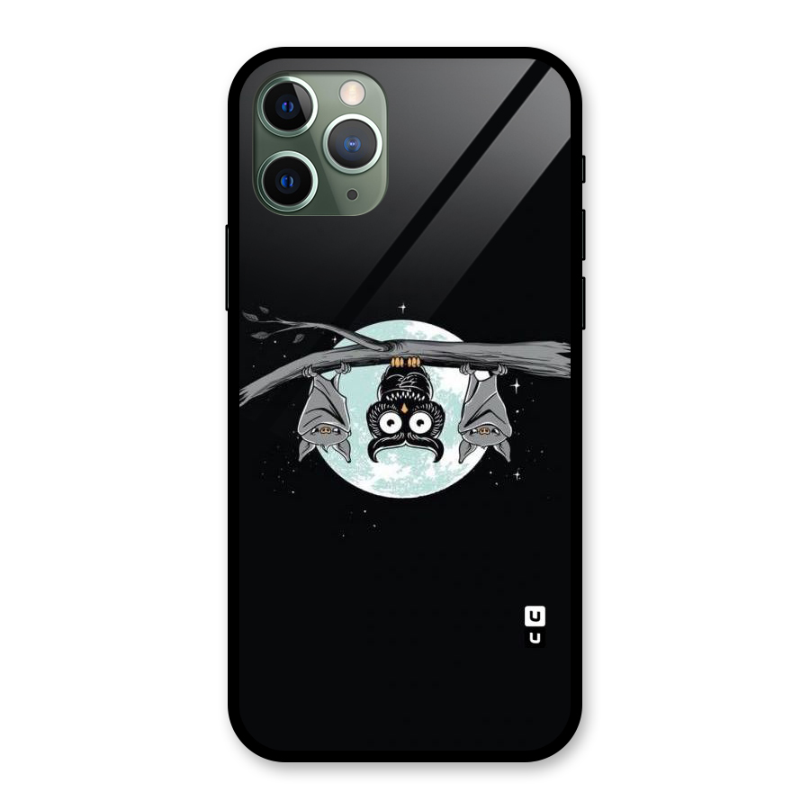 Owl Hanging Glass Back Case for iPhone 11 Pro