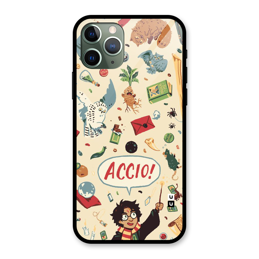 Owl Letter Glass Back Case for iPhone 11 Pro