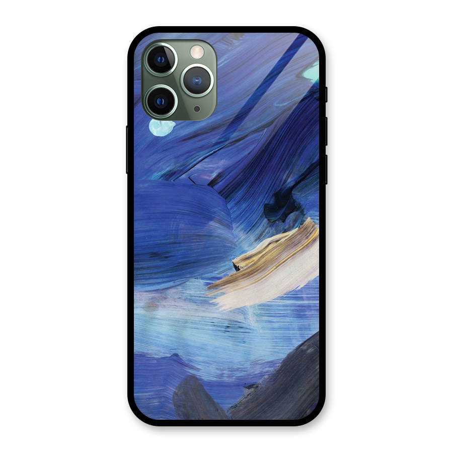 Paint Brush Strokes Glass Back Case for iPhone 11 Pro