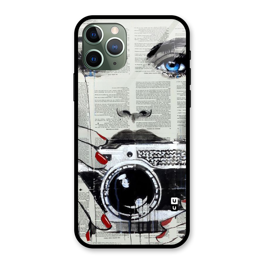 Paper Face Beauty Glass Back Case for iPhone 11 Pro