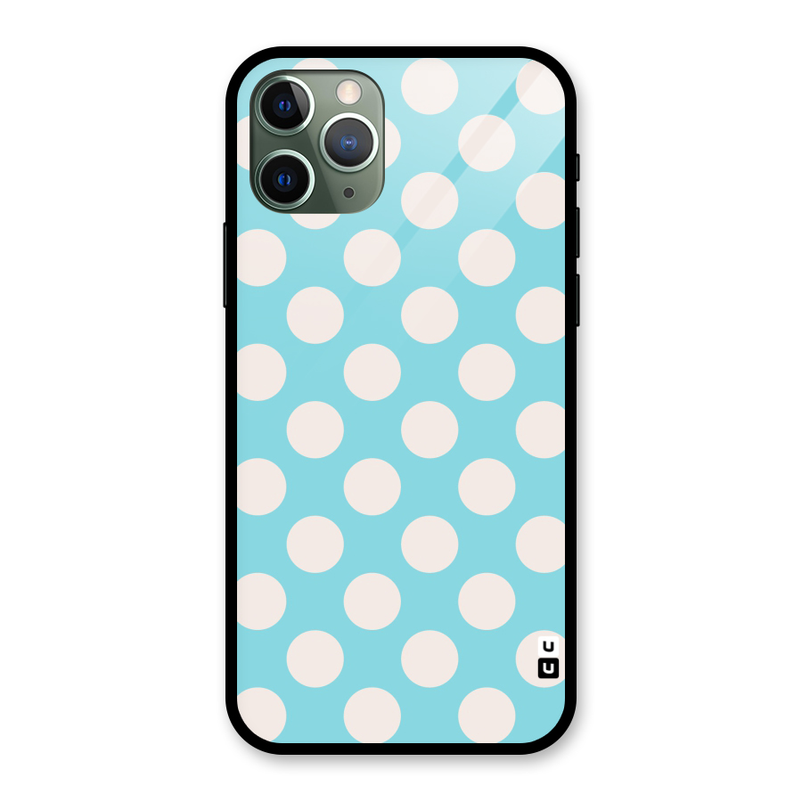 Pastel White Polka Dots Glass Back Case for iPhone 11 Pro