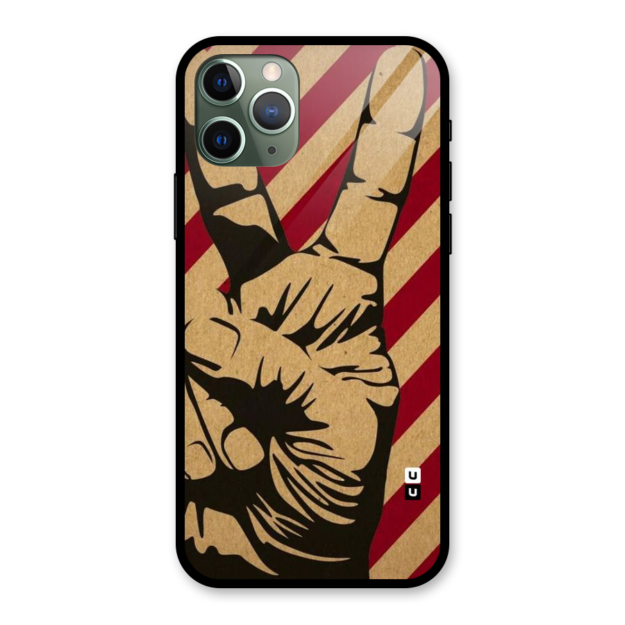 Peace Stripes Glass Back Case for iPhone 11 Pro