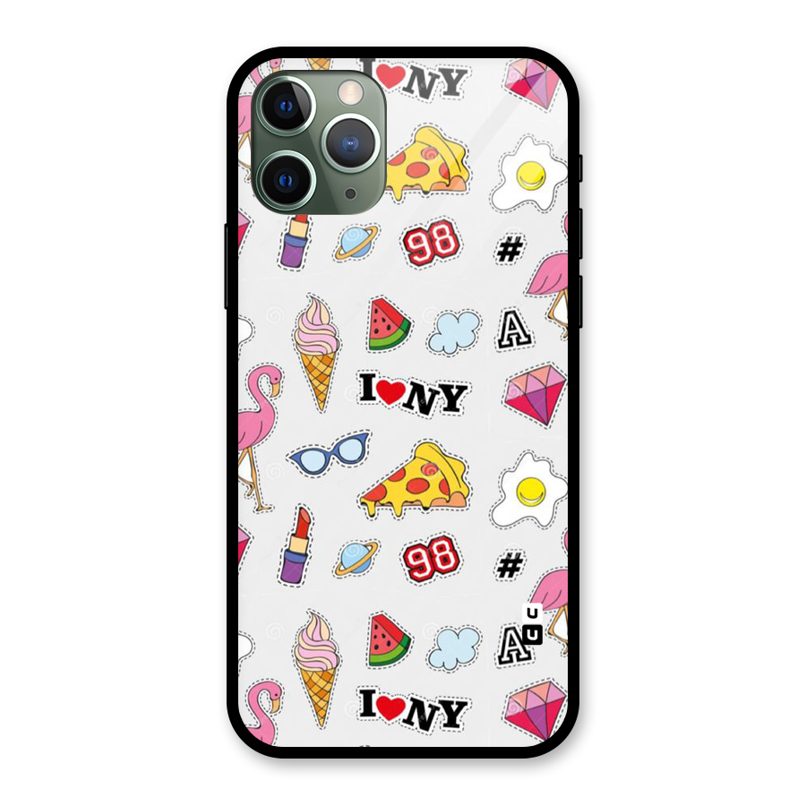 Personnel Quirk Glass Back Case for iPhone 11 Pro