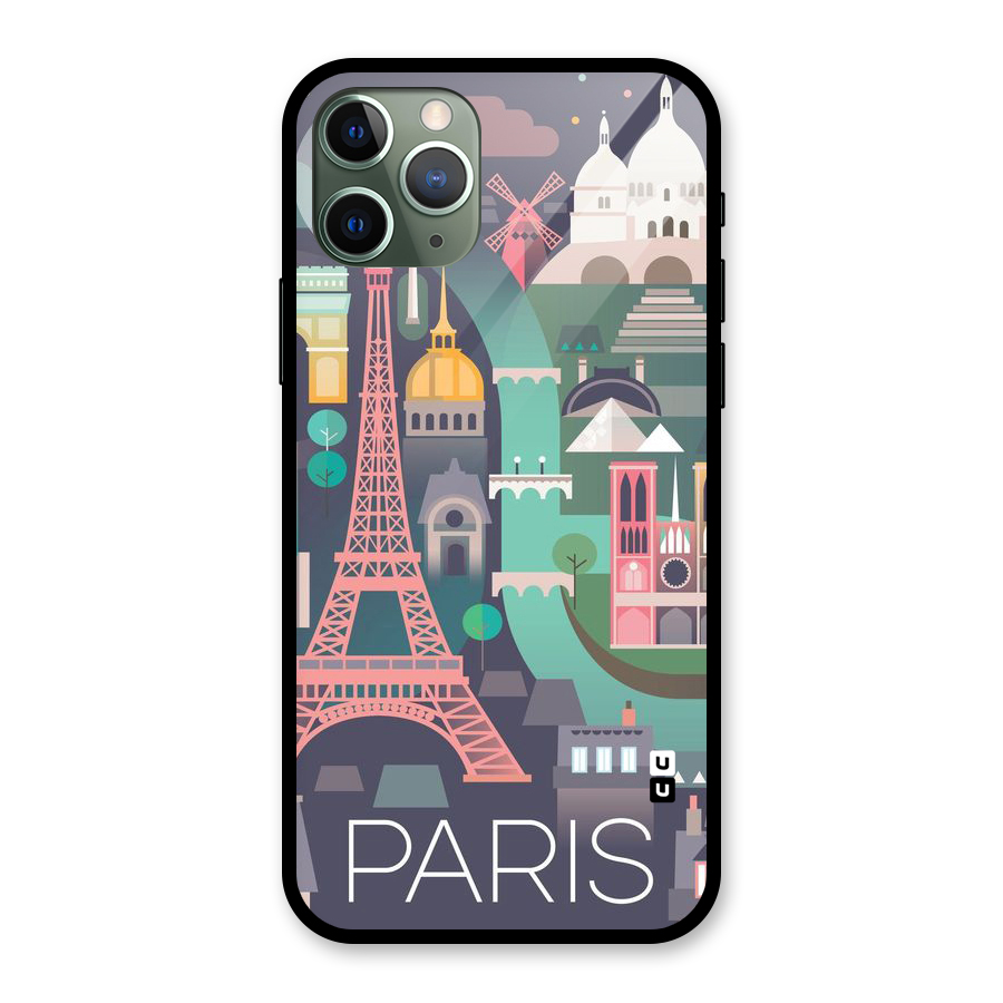Pink Cute Tower Glass Back Case for iPhone 11 Pro
