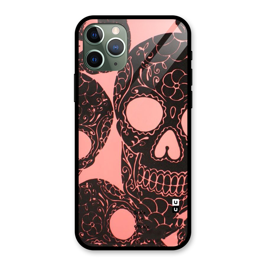 Pink Head Glass Back Case for iPhone 11 Pro