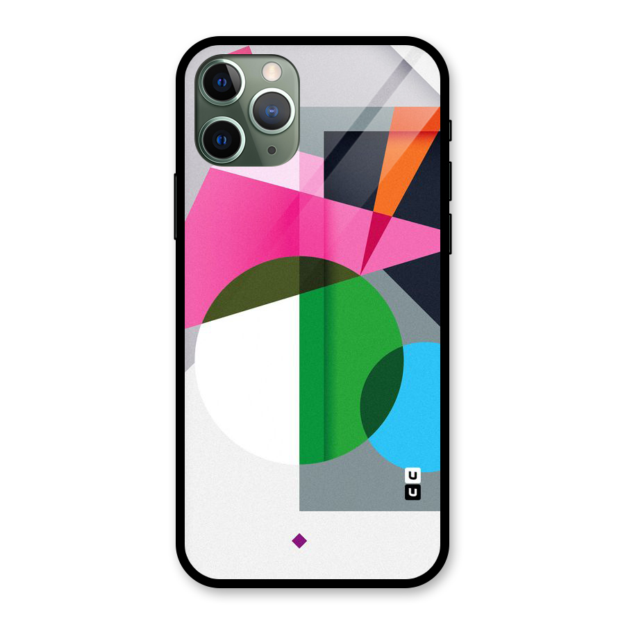 Polygons Cute Pattern Glass Back Case for iPhone 11 Pro