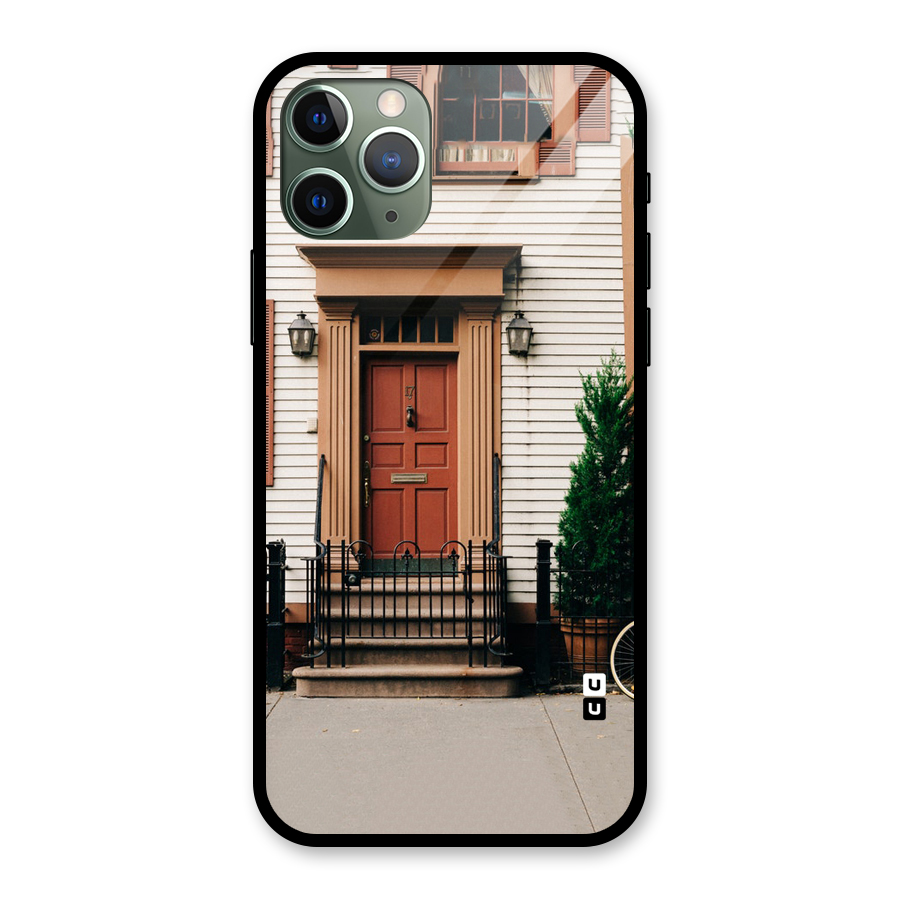 Pretty Orange Door Glass Back Case for iPhone 11 Pro