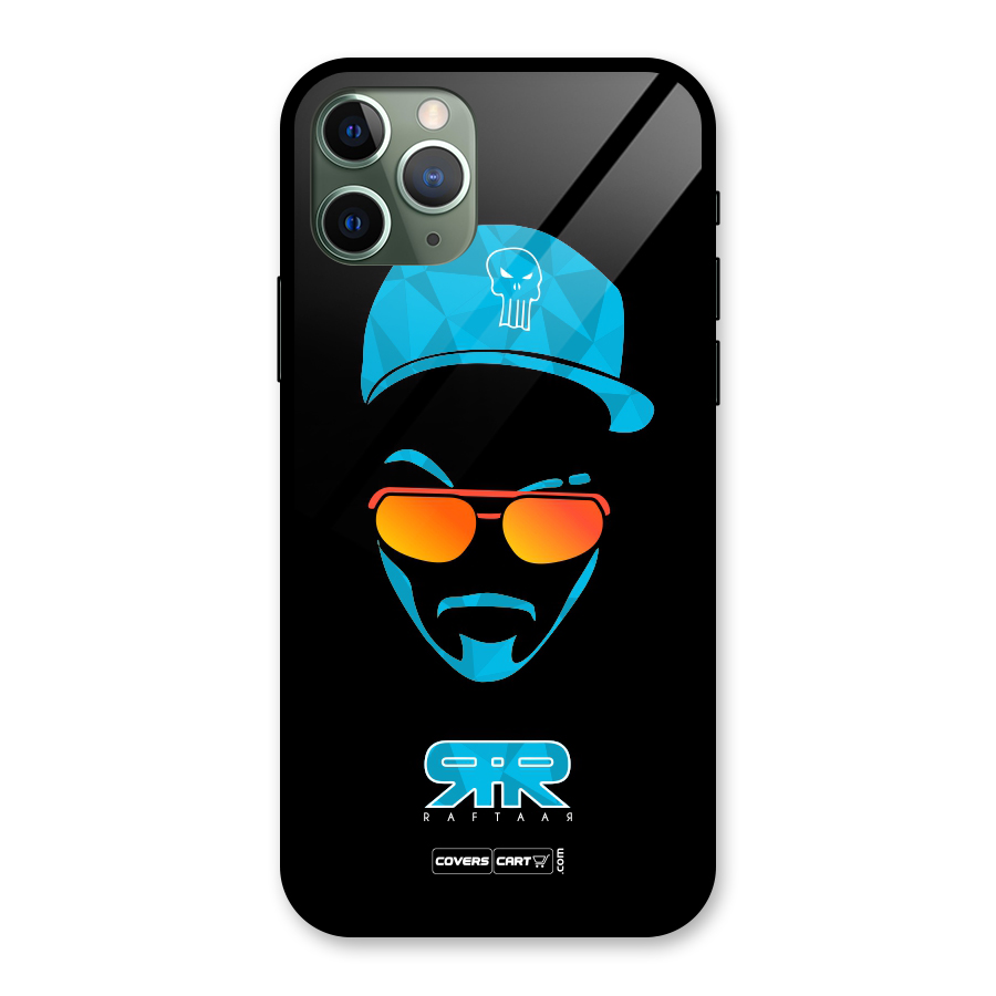 Raftaar Black and Blue Glass Back Case for iPhone 11 Pro
