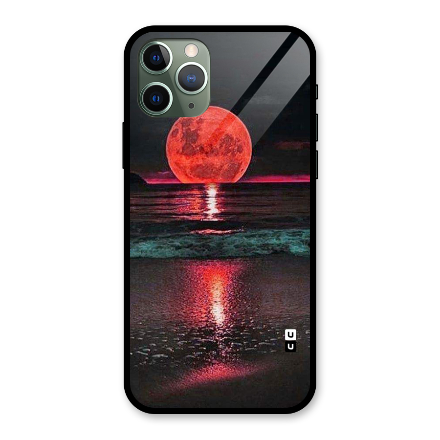 Red Sun Ocean Glass Back Case for iPhone 11 Pro