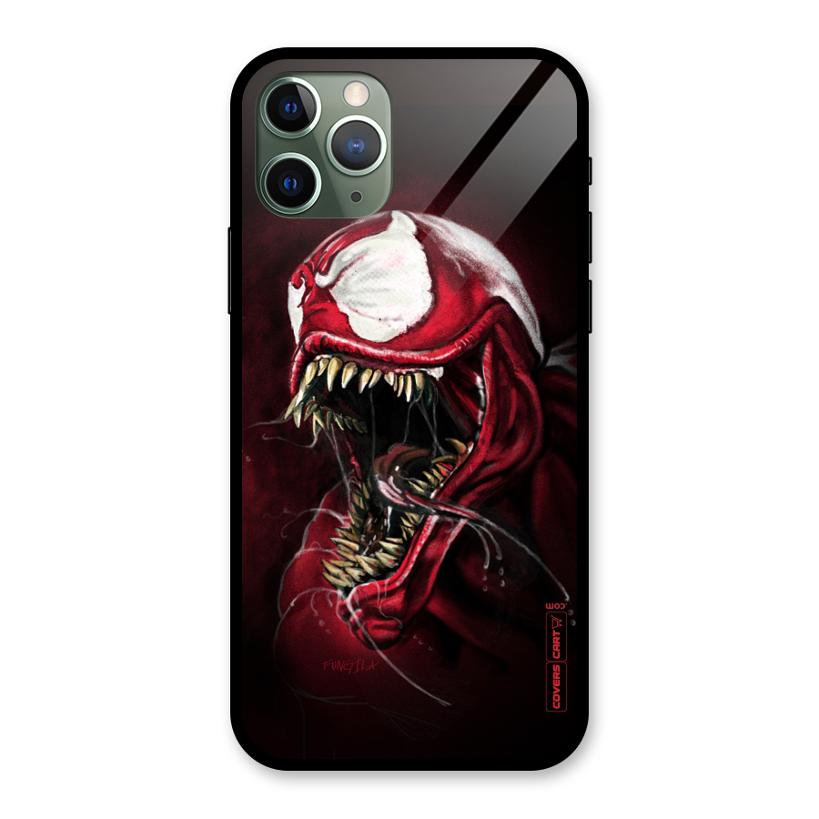 Red Venom Artwork Glass Back Case for iPhone 11 Pro