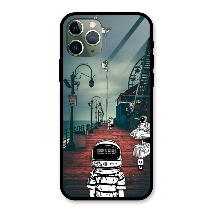 Robotic Design Glass Back Case for iPhone 11 Pro