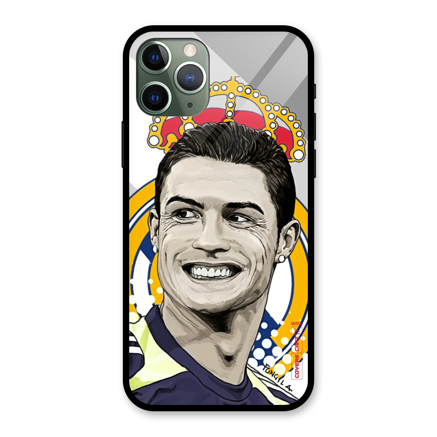 Ronaldo Madrid King Glass Back Case for iPhone 11 Pro