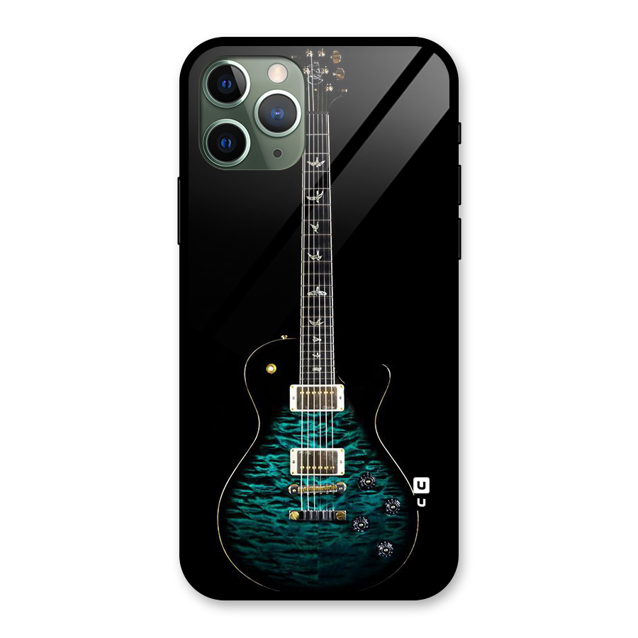 Royal Green Guitar Glass Back Case for iPhone 11 Pro