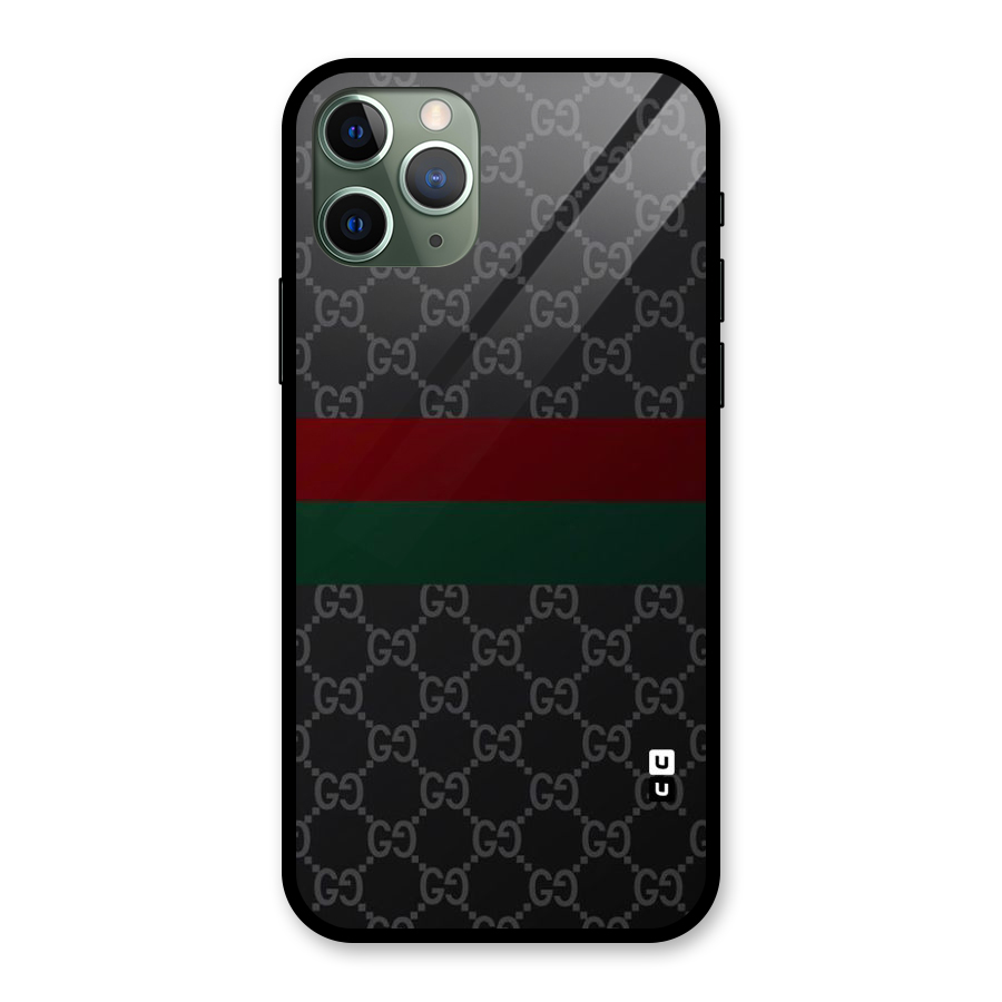 Royal Stripes Design Glass Back Case for iPhone 11 Pro