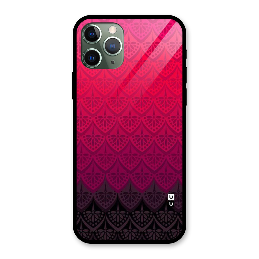 Shades Red Design Glass Back Case for iPhone 11 Pro