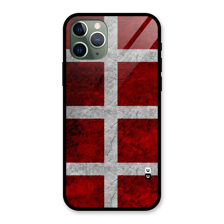 Silver Lines Glass Back Case for iPhone 11 Pro