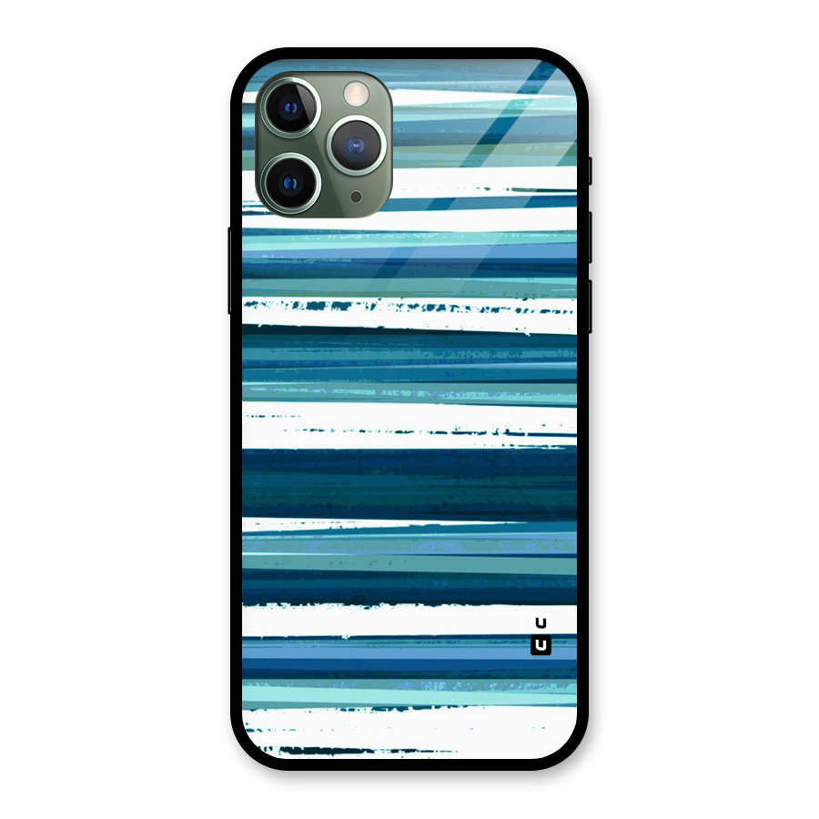 Simple Soothing Lines Glass Back Case for iPhone 11 Pro