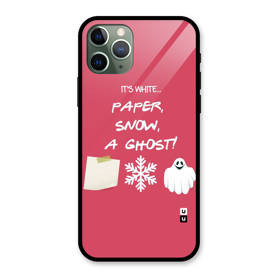 Snow Paper Glass Back Case for iPhone 11 Pro