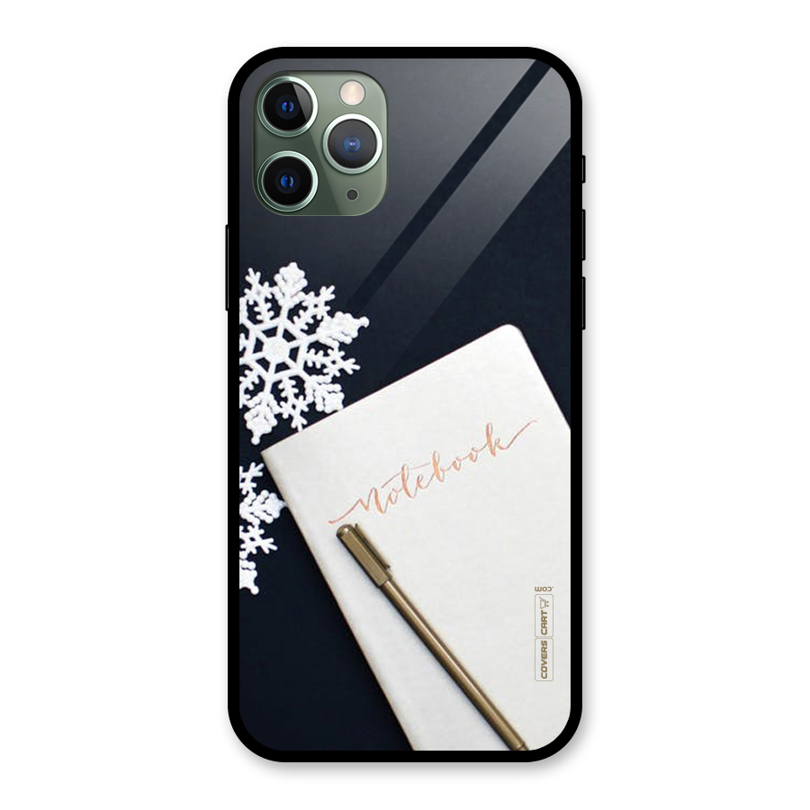 Snowflake Notebook Glass Back Case for iPhone 11 Pro