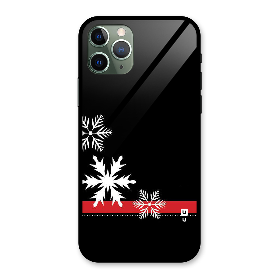 Snowflake Ribbon Glass Back Case for iPhone 11 Pro