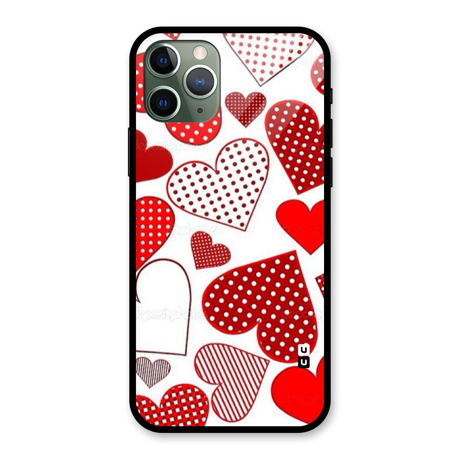 Style Hearts Glass Back Case for iPhone 11 Pro