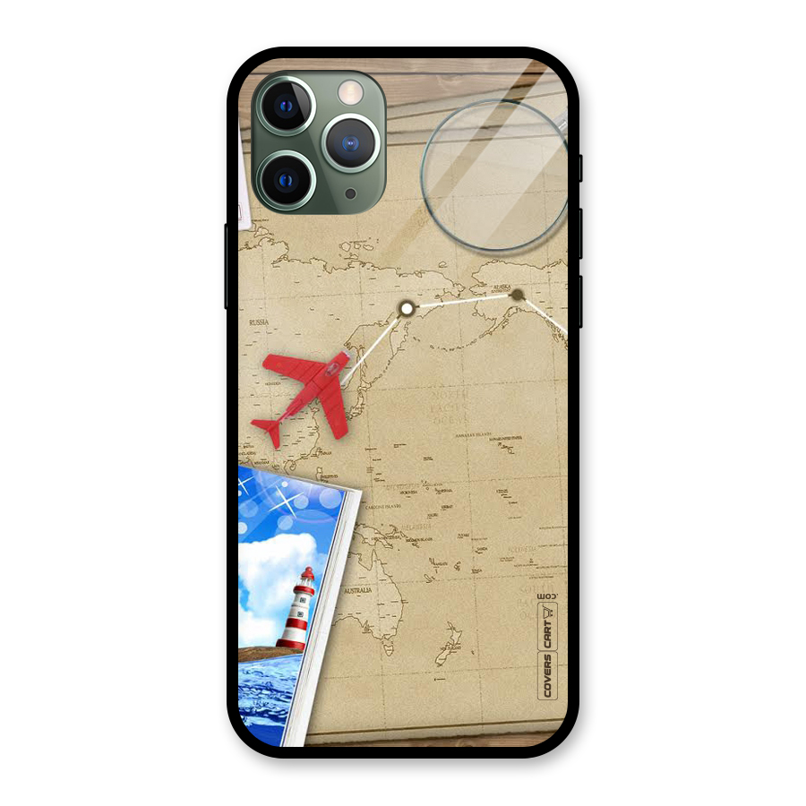 Summer Travel Glass Back Case for iPhone 11 Pro