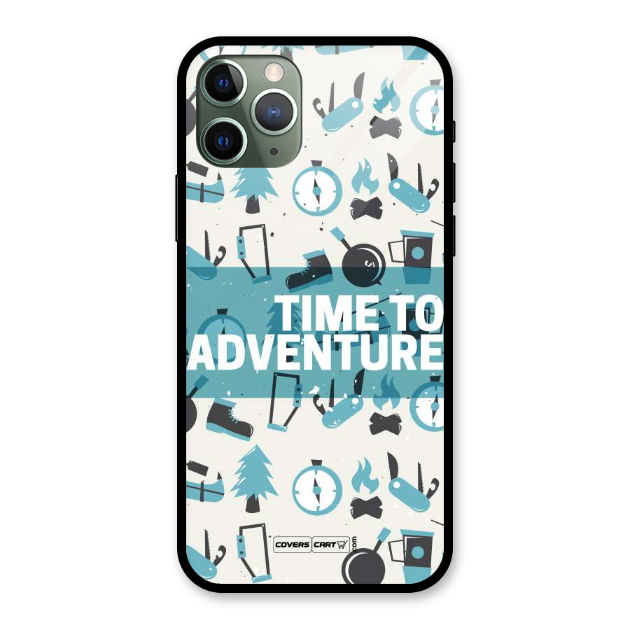 Time To Adventure Blazing Blue Glass Back Case for iPhone 11 Pro