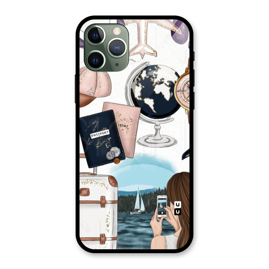 Travel Diaries Glass Back Case for iPhone 11 Pro