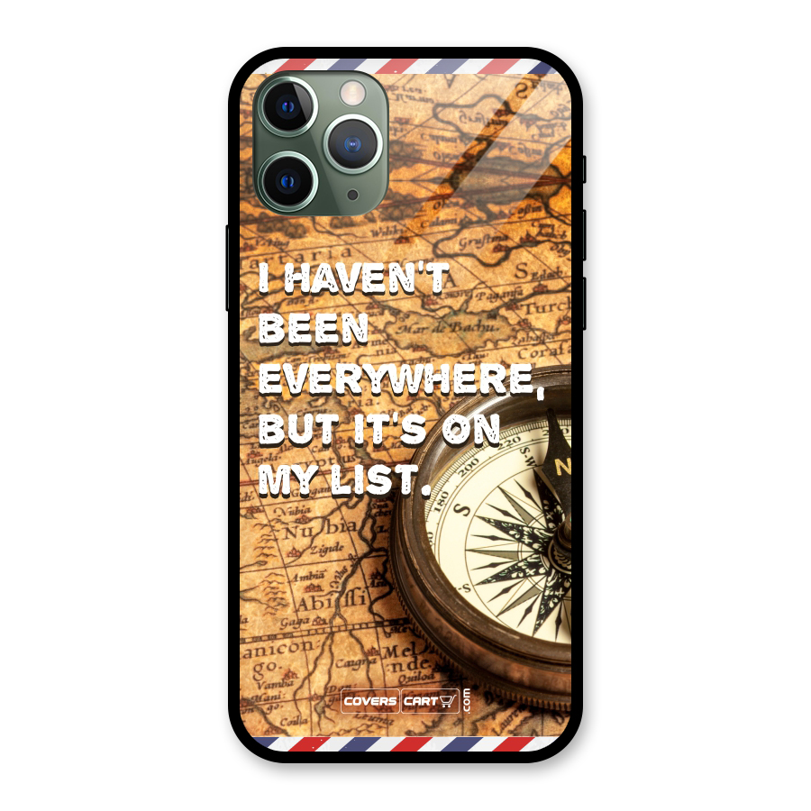 Travel Map Glass Back Case for iPhone 11 Pro