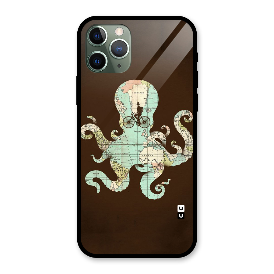 Travel Octopus Glass Back Case for iPhone 11 Pro