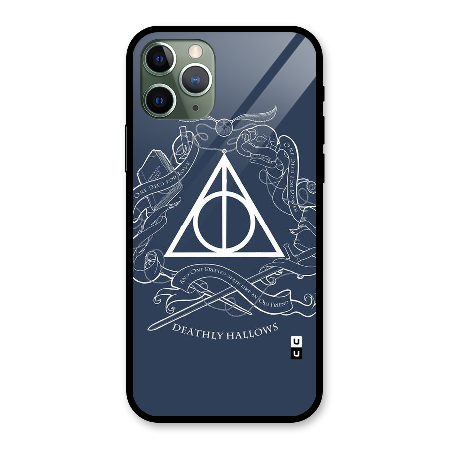 Triangle Blue Glass Back Case for iPhone 11 Pro