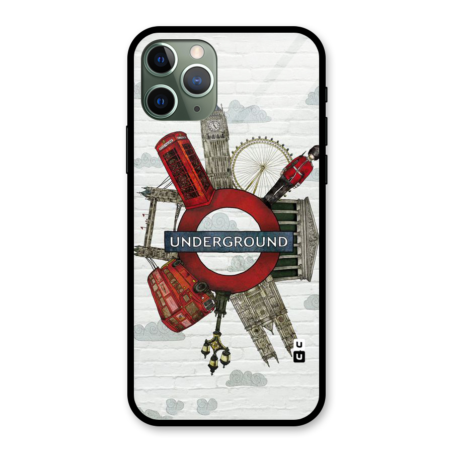 Underground Design Glass Back Case for iPhone 11 Pro
