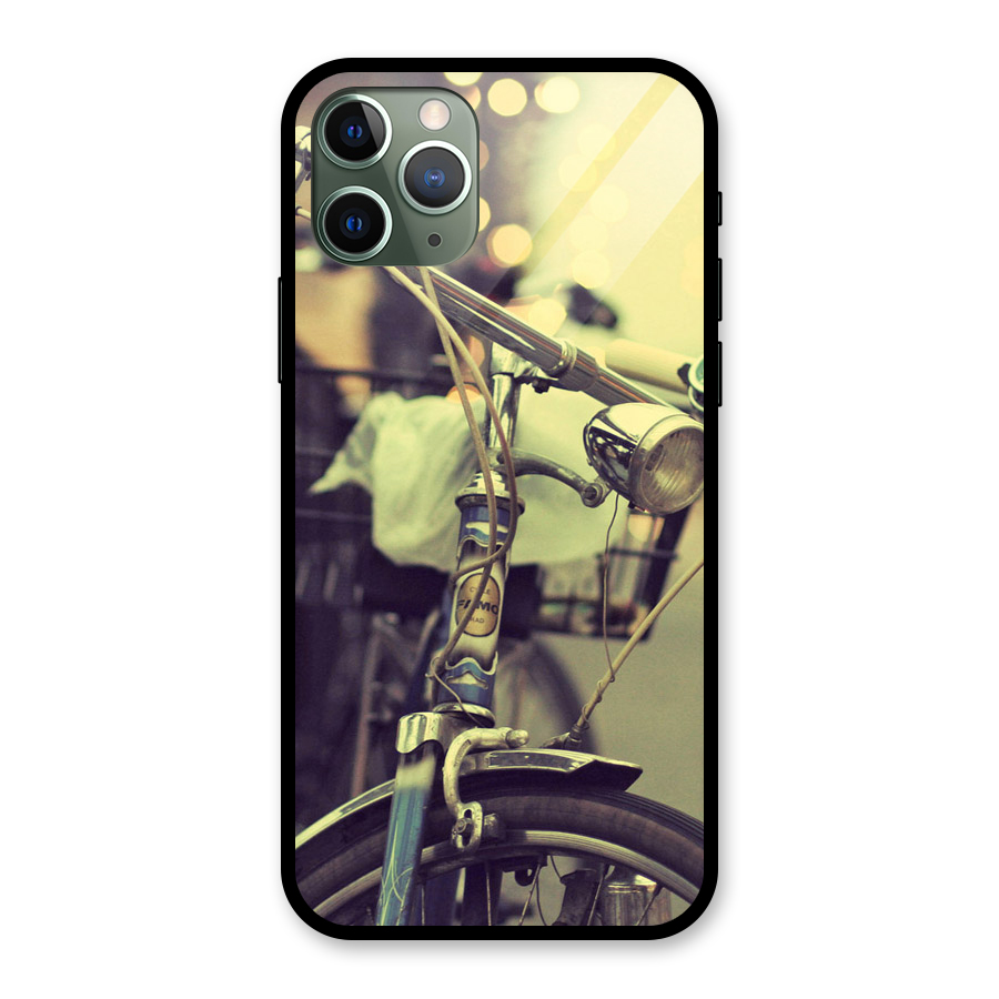 Vintage Bicycle Glass Back Case for iPhone 11 Pro
