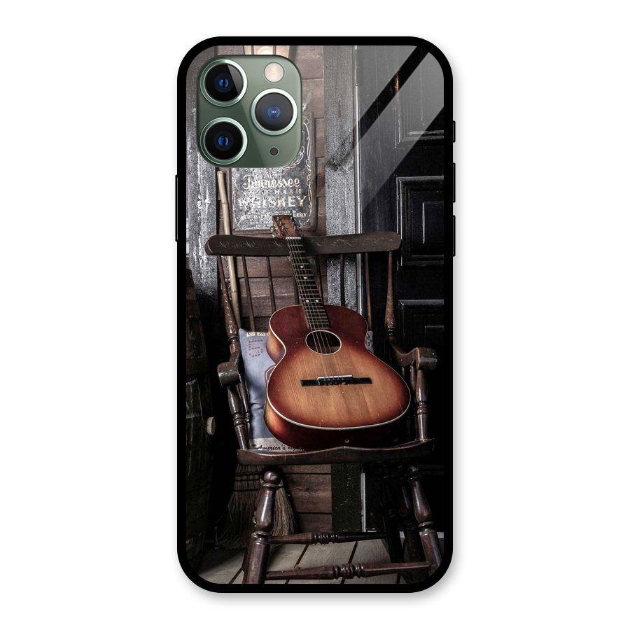 Vintage Chair Guitar Glass Back Case for iPhone 11 Pro