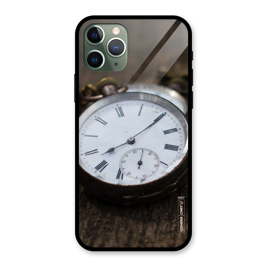 Vintage Clock Glass Back Case for iPhone 11 Pro