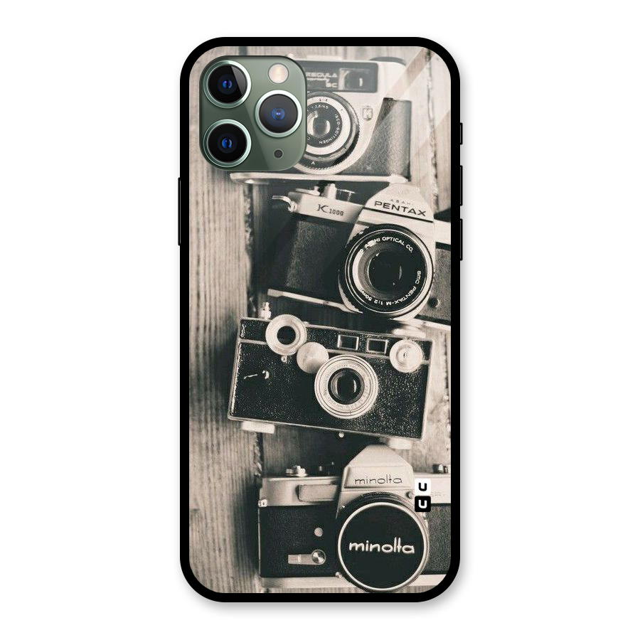 Vintage Style Shutter Glass Back Case for iPhone 11 Pro