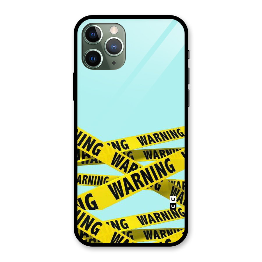Warning Design Glass Back Case for iPhone 11 Pro