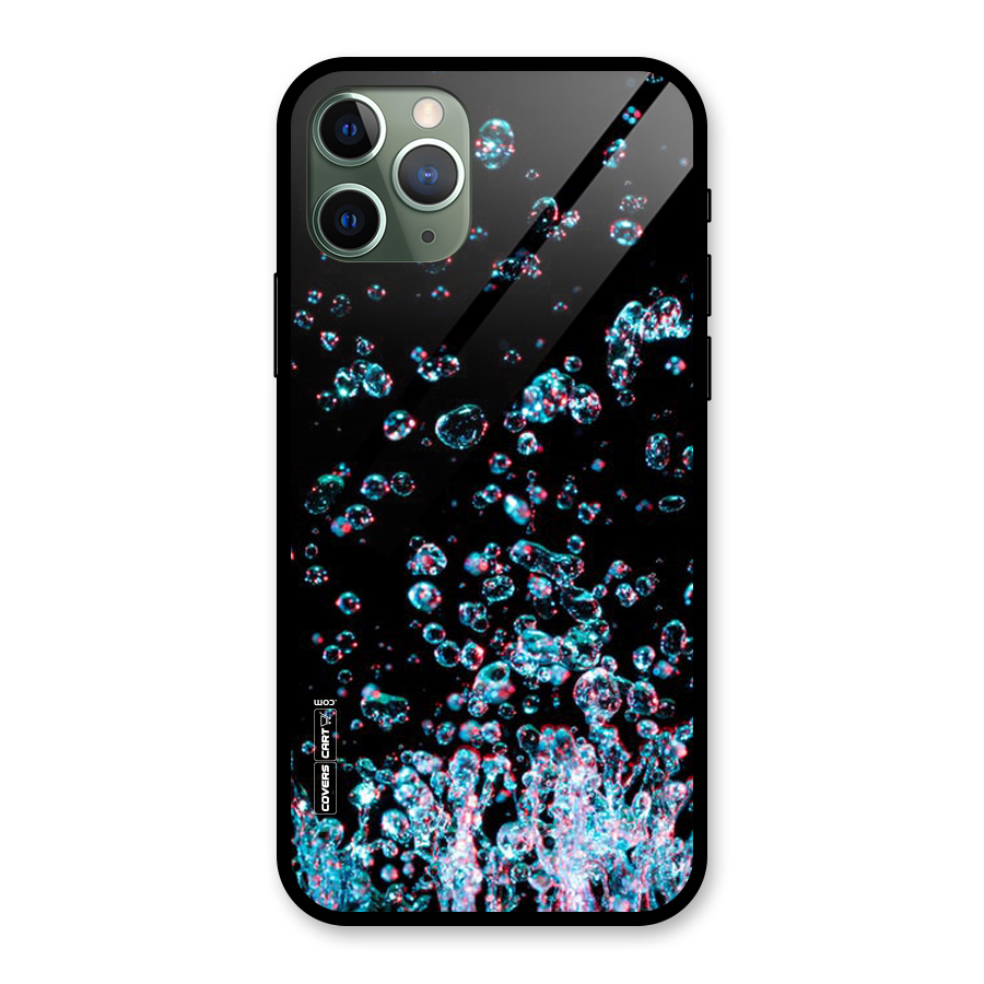 Water Droplets Glass Back Case for iPhone 11 Pro